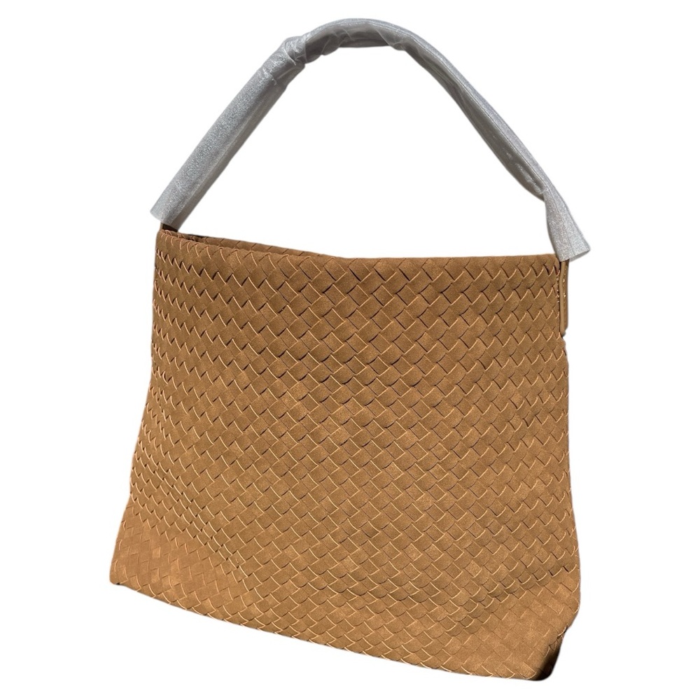 NWT Woven Faux Suede Tan Handbag and Wristlet